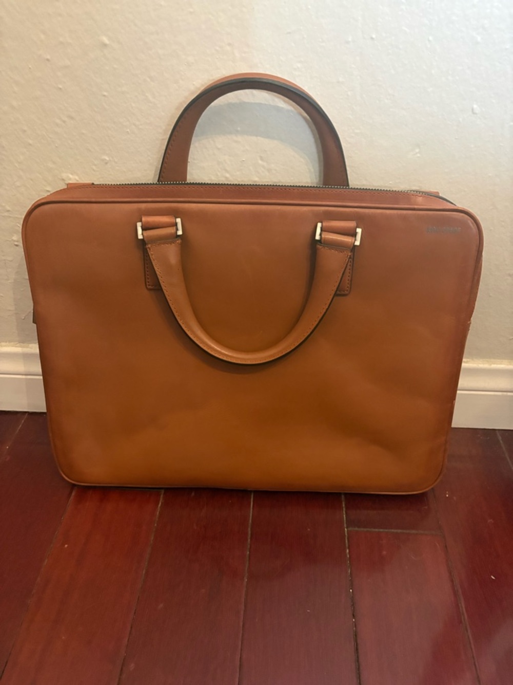 Jack Spade Men's Leather Briefcase in Tan - Classic Business Bag